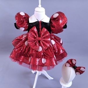 Sequined Minnie Mouse Disney dress